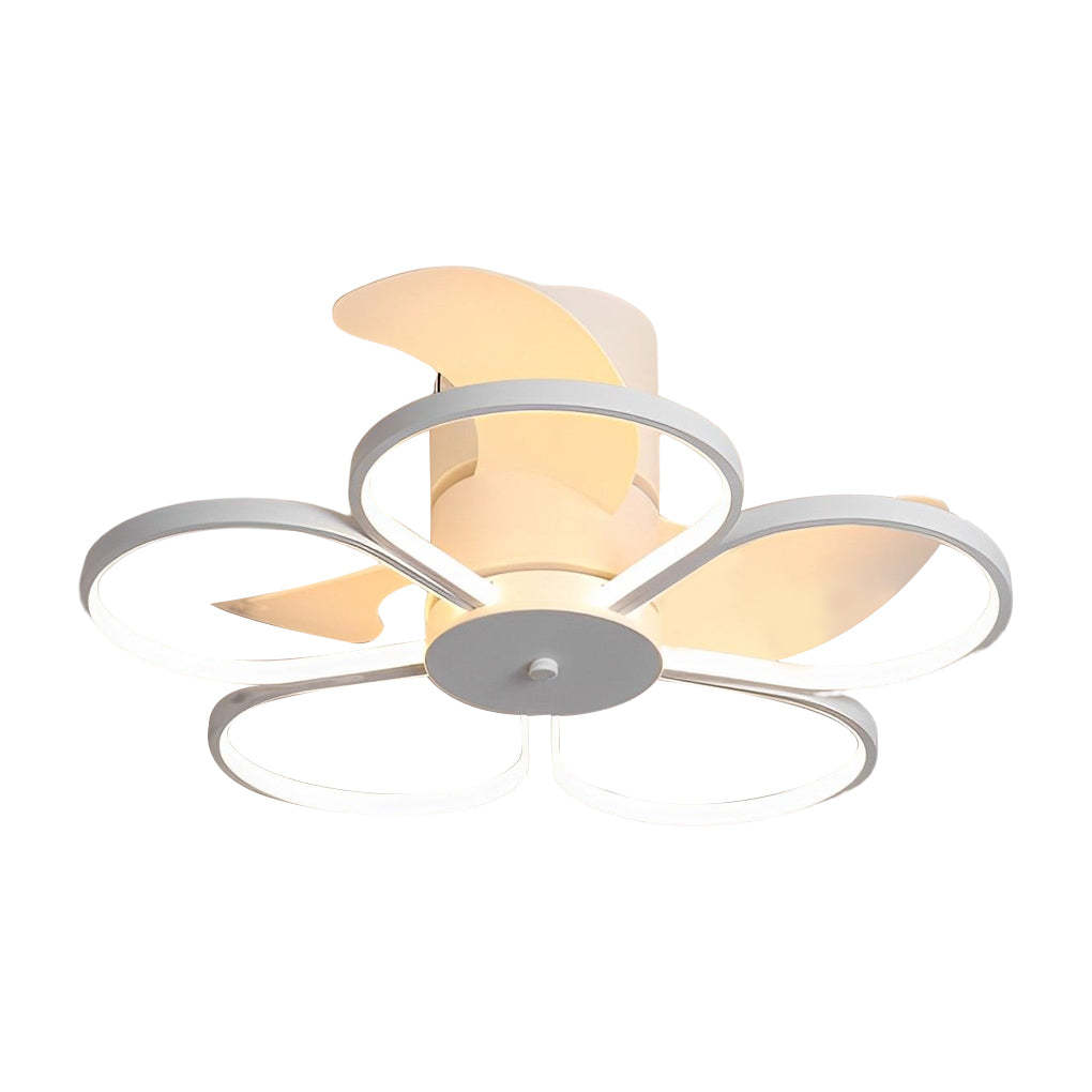 Flowers Intelligent Dimmable LED Mute Bladeless Ceiling Fan