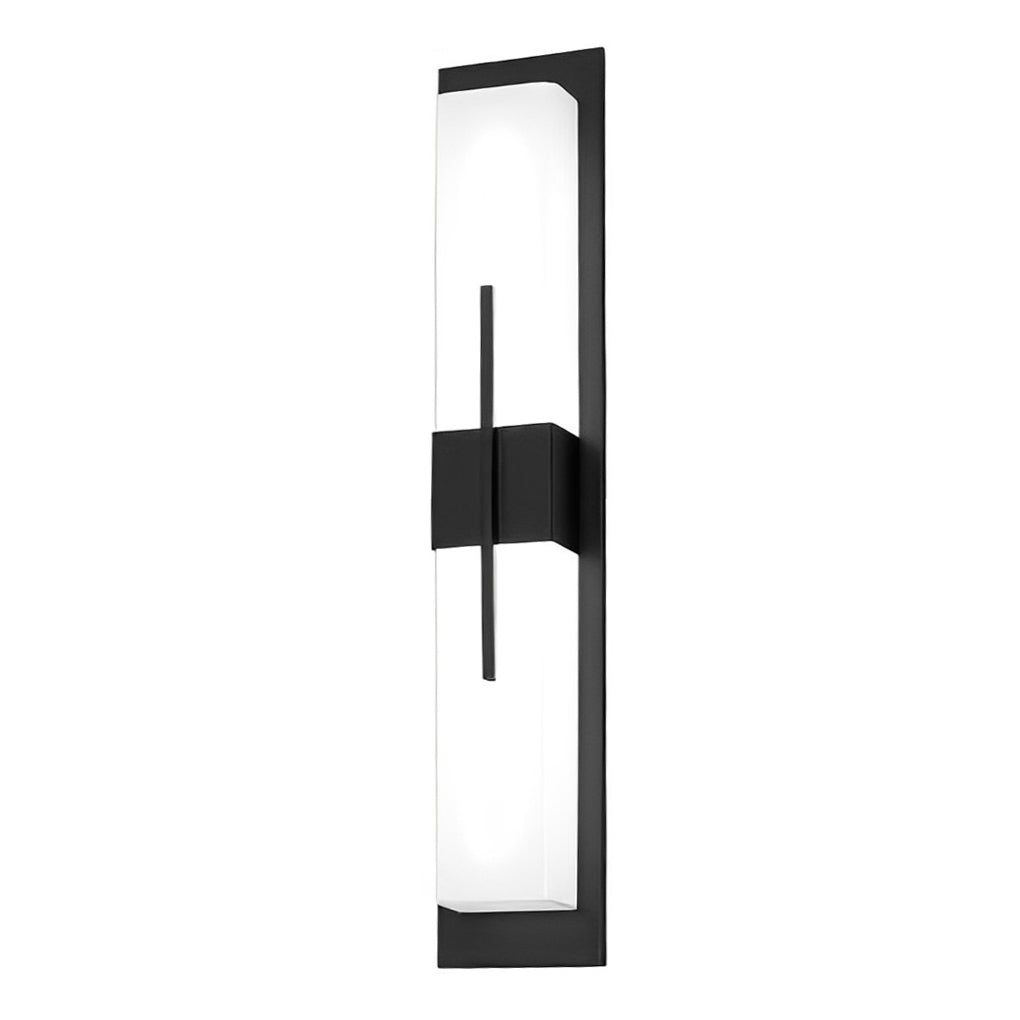 Creative Rectangular LED Waterproof Black Modern Outdoor Wall Lamp-Lighom