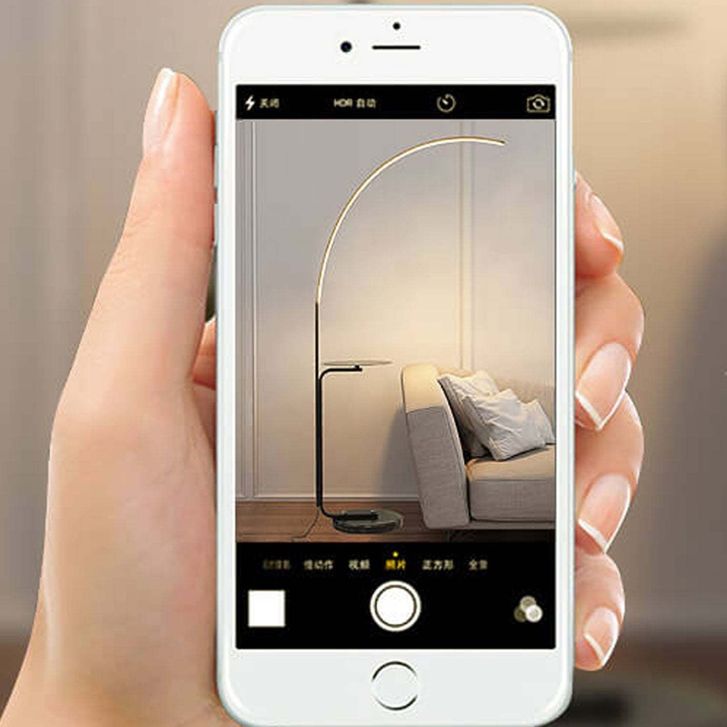 Nordic Minimalist Bending Tray LED Floor Lamp
