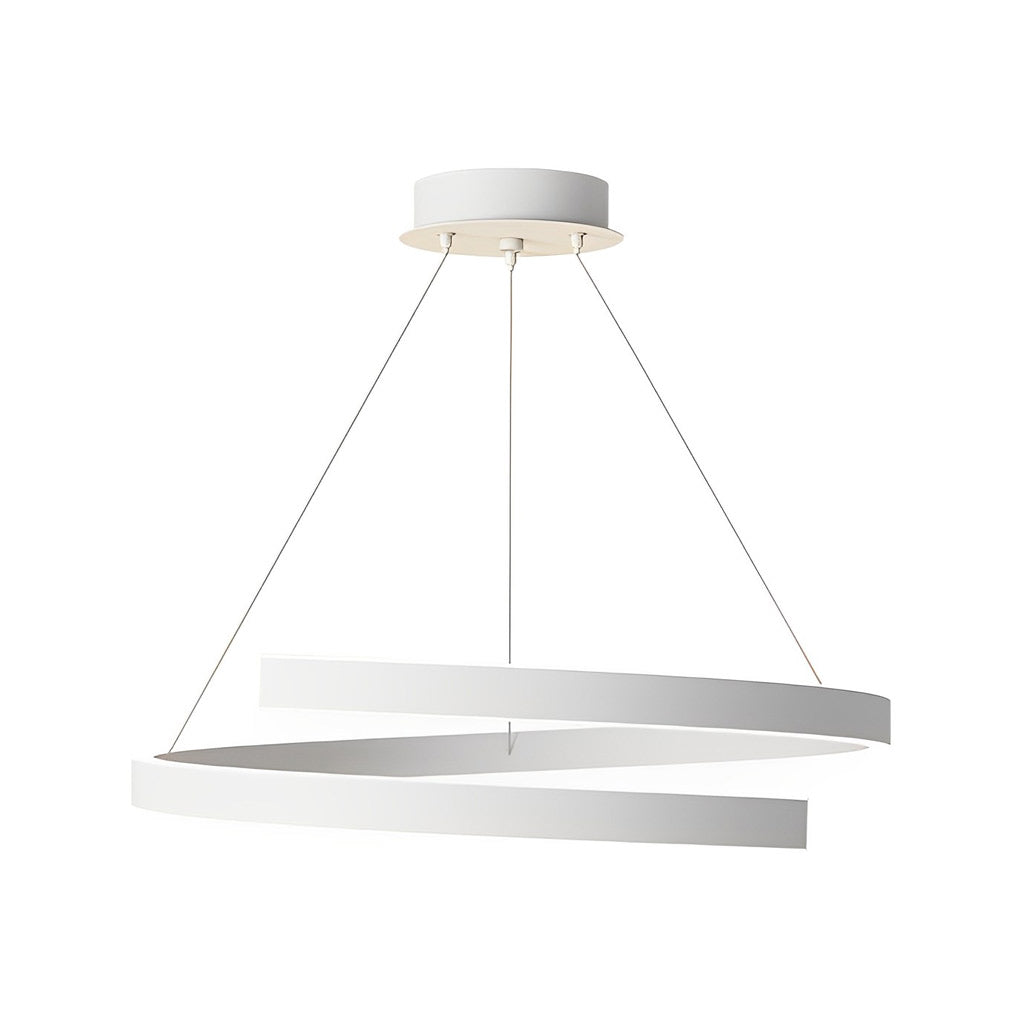 Rotating Ring Dimmable LED White Nordic Chandelier