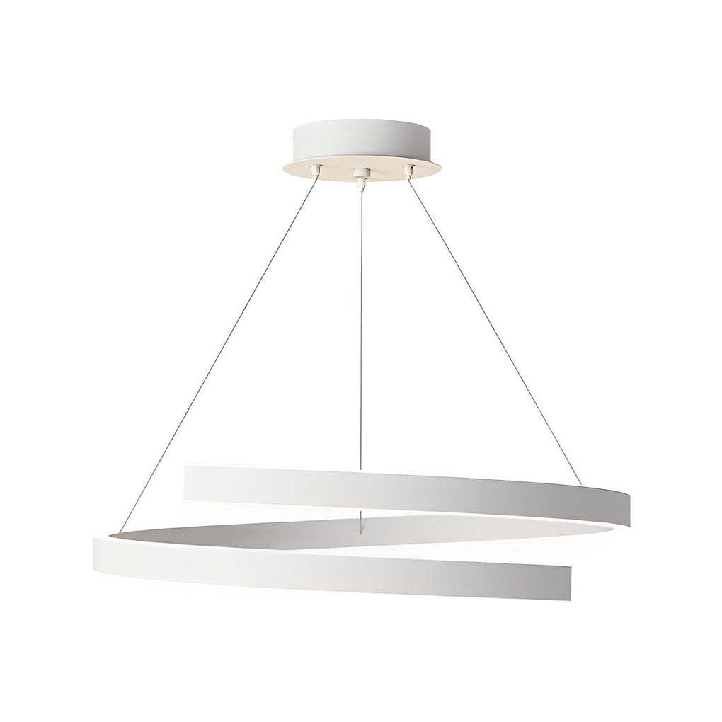Rotating Ring Dimmable LED White Nordic Chandelier