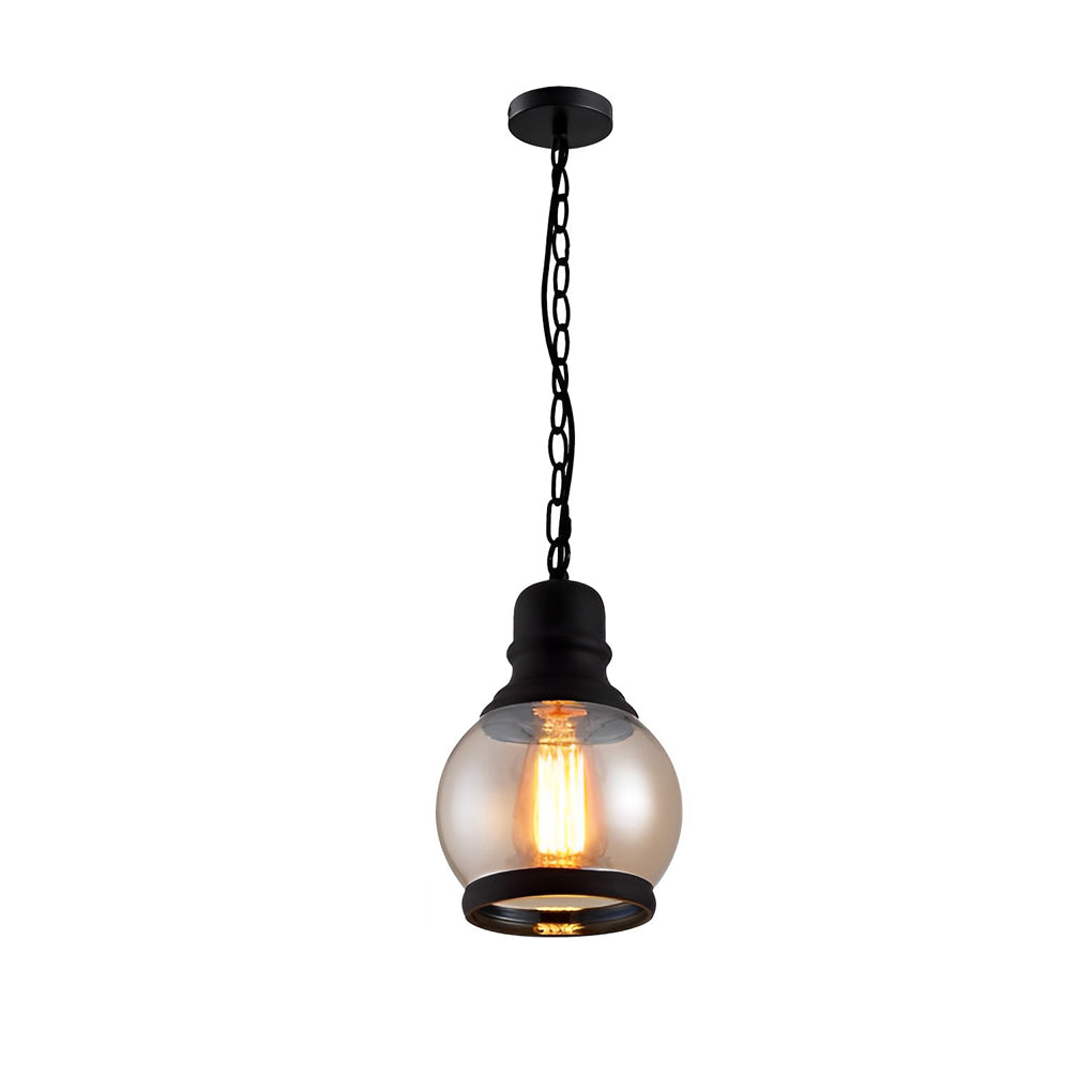 Lighom industrial lantern retro iron glass metal pendant lighting