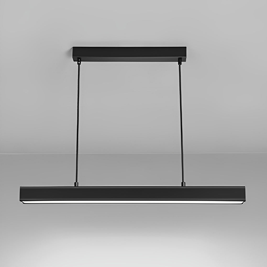 30" Rectangular Modern Black Vintage Pendant