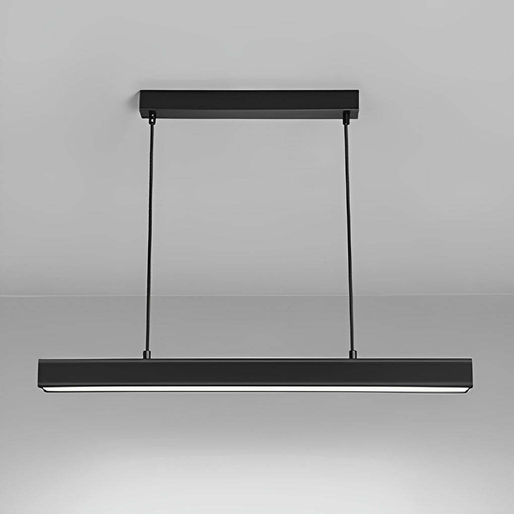 30" Rectangular Modern Black Vintage Pendant