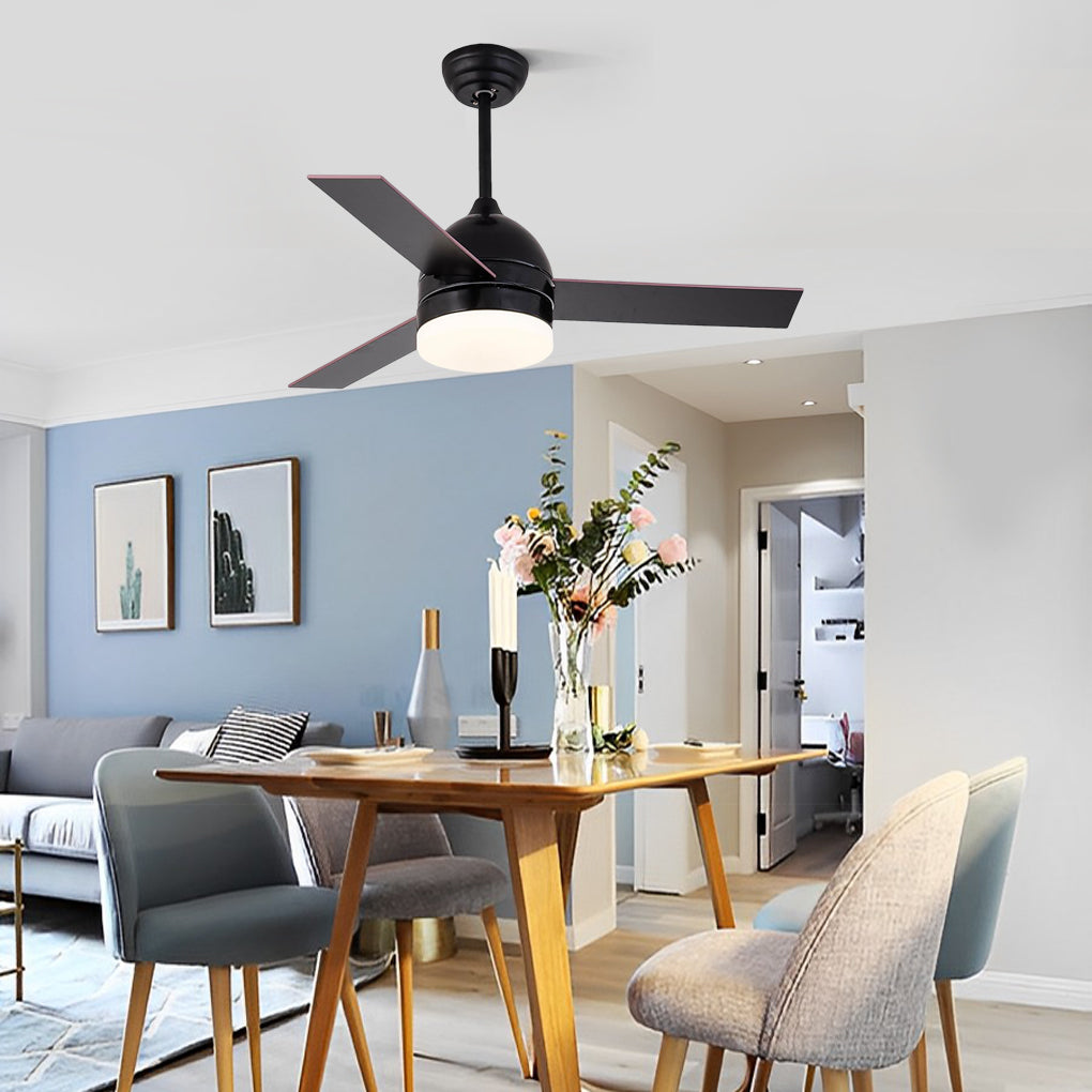Black metal ceiling fans - nordic — Matte Black