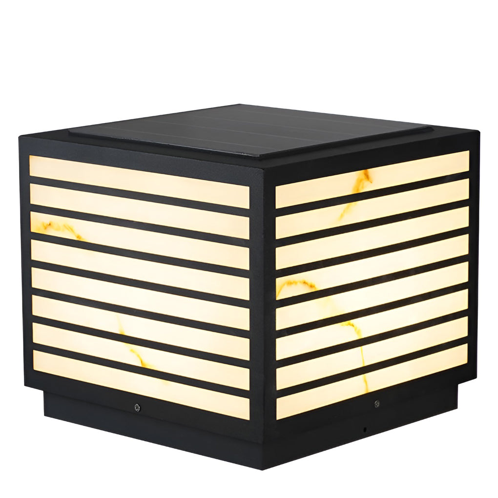 Square IP65 LED Solar Modern Outdoor Deck Pillar Light — Solar / 1 Pc