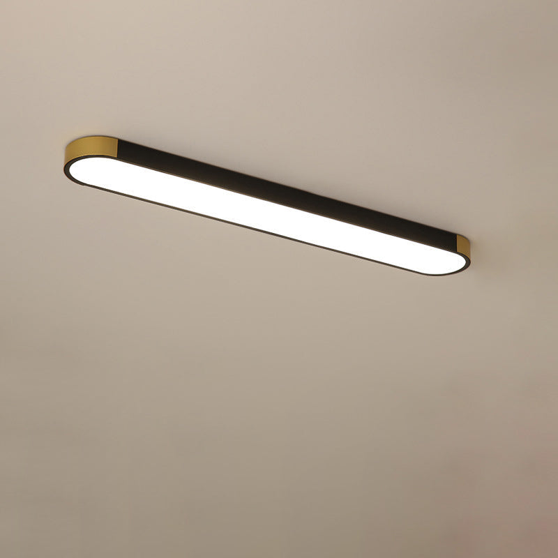 Minimalist Rectangular Ring LED Flush Mount Light