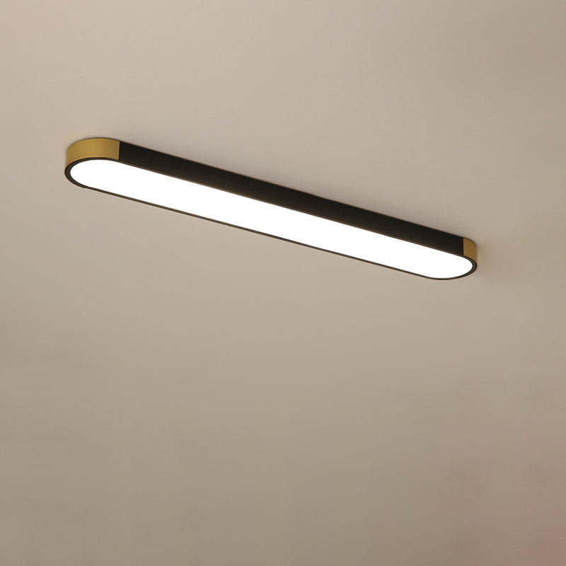 Minimalist Rectangular Ring LED Flush Mount Light