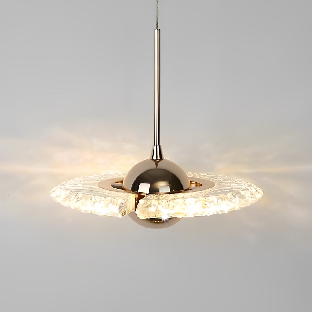 Creative Circle Anodized Acrylic LED Modern Pendant Lighting Hanging Lamp-Lighom