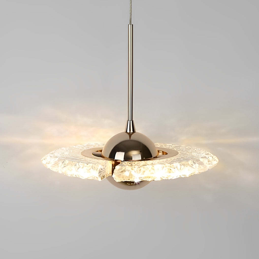 Creative Circle Anodized Acrylic LED Modern Pendant Lighting Hanging Lamp-Lighom