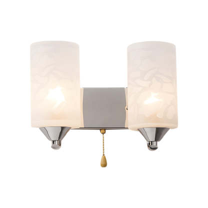 Elegant Cylindrical Double-Headed Glass Wall Sconce-Lighom