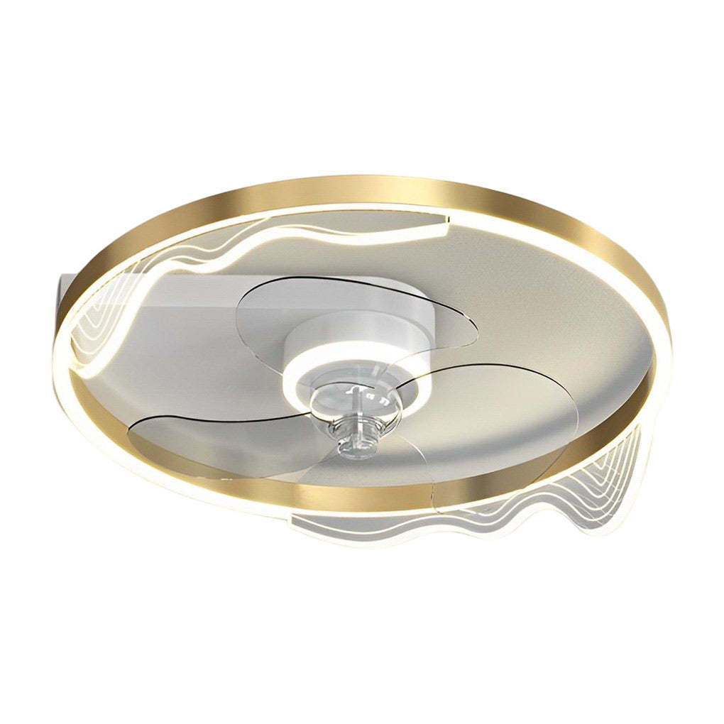 Round LED Mute Intelligent Modern Bladeless Fan