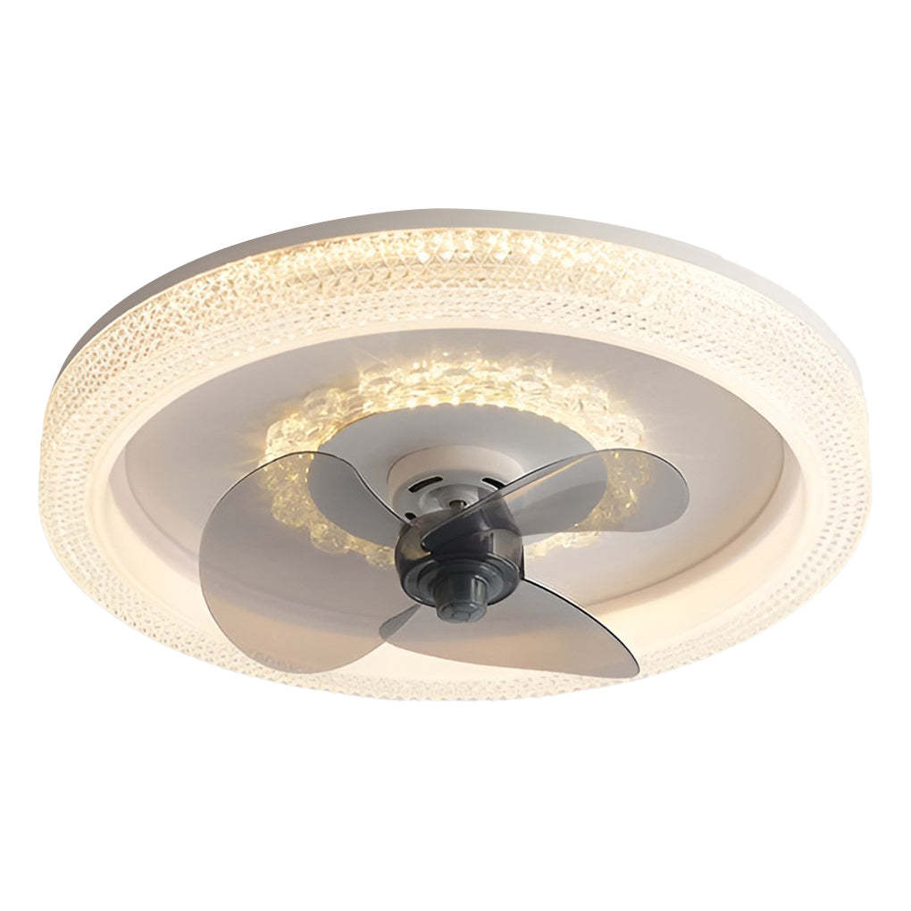 Round 360 Rotatable Stepless Dimming LED Ceiling Fan