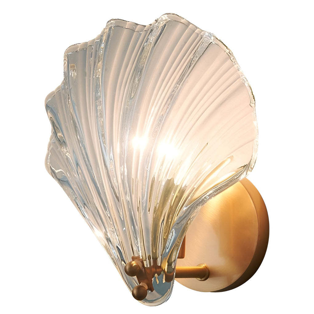 Creative Fan Shaped Glass Three Step Dimming Light LED Nordic Wall Sconce Lighting-Lighom