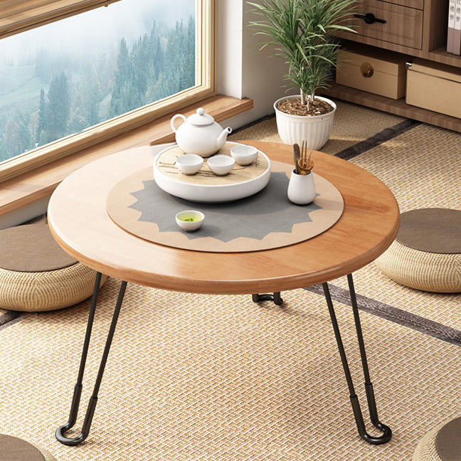 Minimalist Foldable Wood Iron Coffee Table