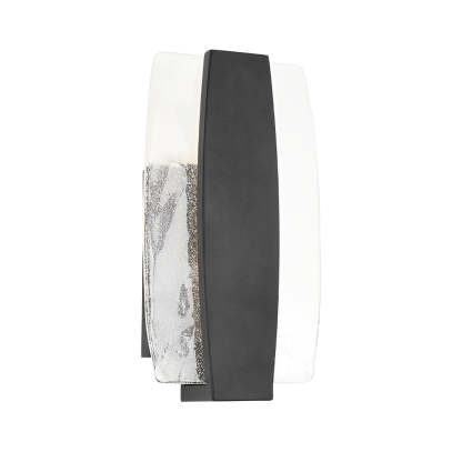Waterproof LED Handmade Bubbles Glass Black Modern Outdoor Wall Light-Lighom