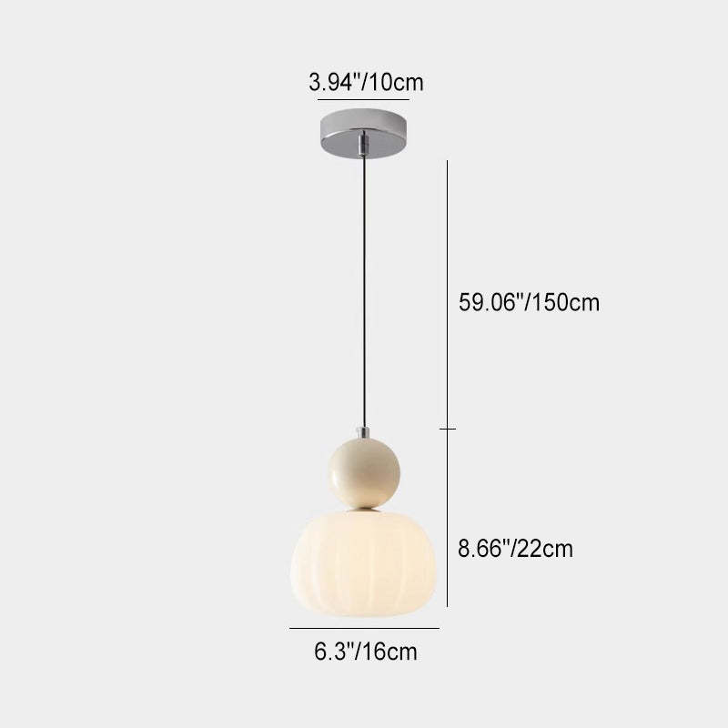 Minimalist Pumpkin Iron Acrylic Pendant Light — Red / 220V-240V For UK/AU