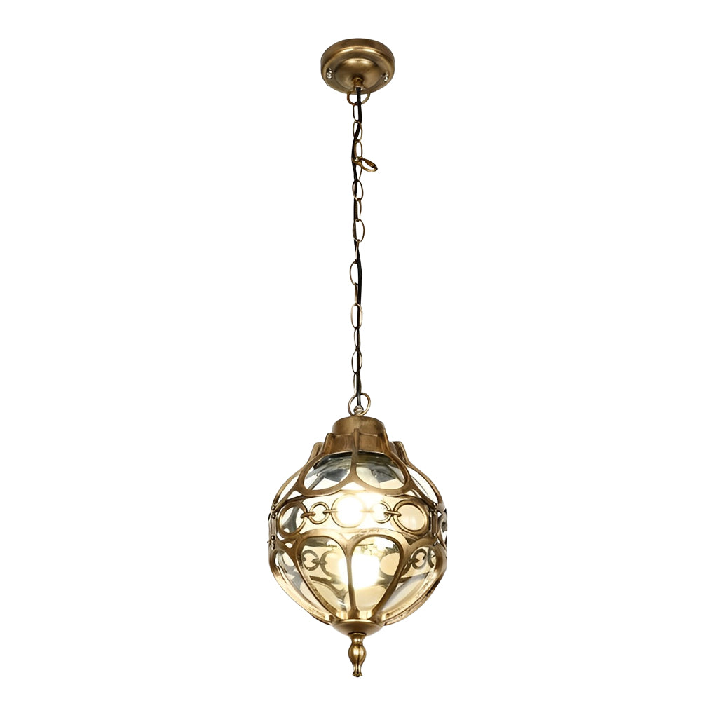 Waterproof Retro Aluminum Glass Ball American Style Outdoor Chandelier-Lighom