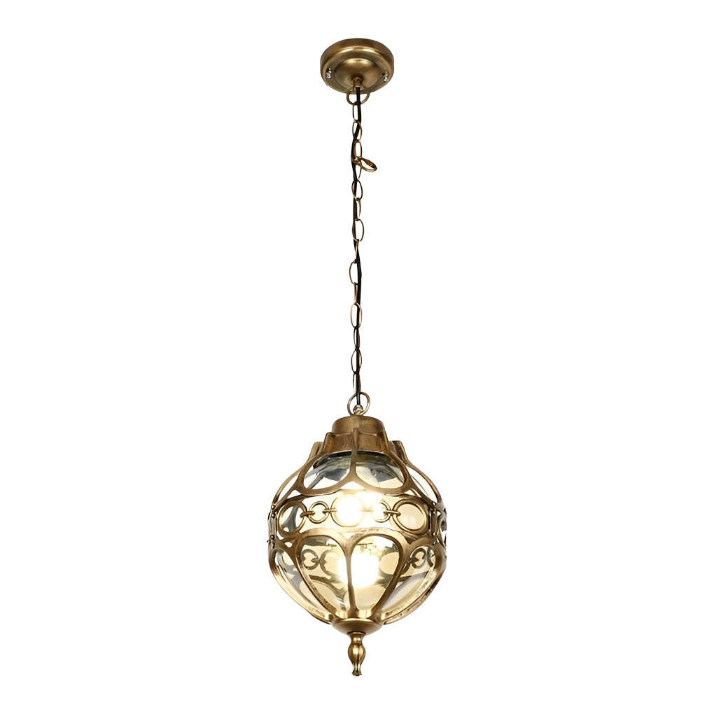 Waterproof Retro Aluminum Glass Ball American Style Outdoor Chandelier-Lighom
