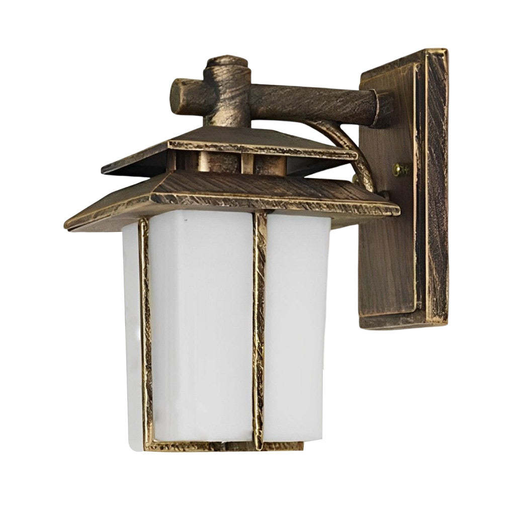 Vintage Glass Aluminum Waterproof European Style Outdoor Wall Sconces Lighting-Lighom