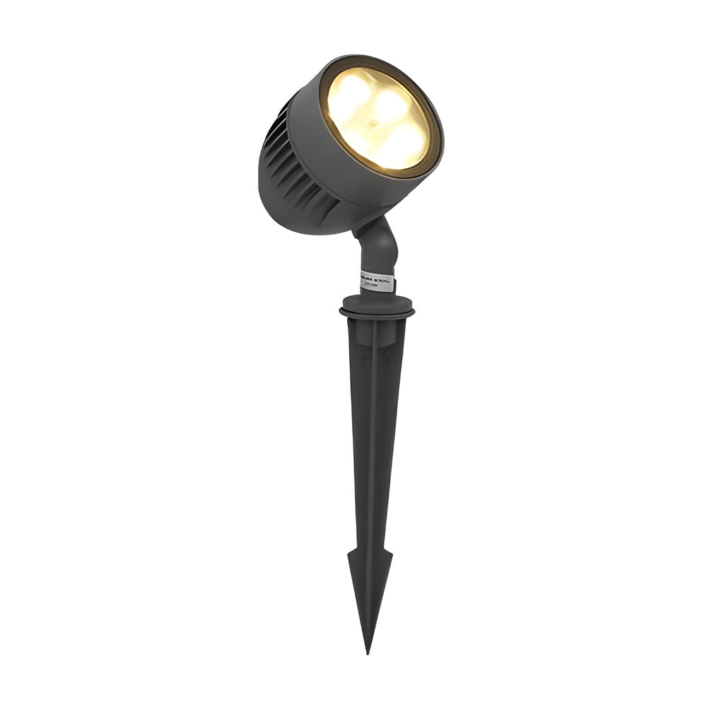 Adjustable Round LED COB Waterproof Black Modern Outdoor Spotlights-Lighom