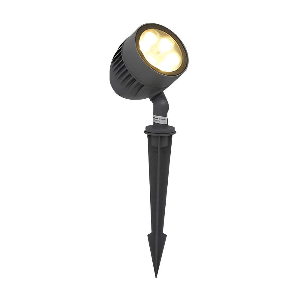 Adjustable Round LED COB Waterproof Black Modern Outdoor Spotlights-Lighom