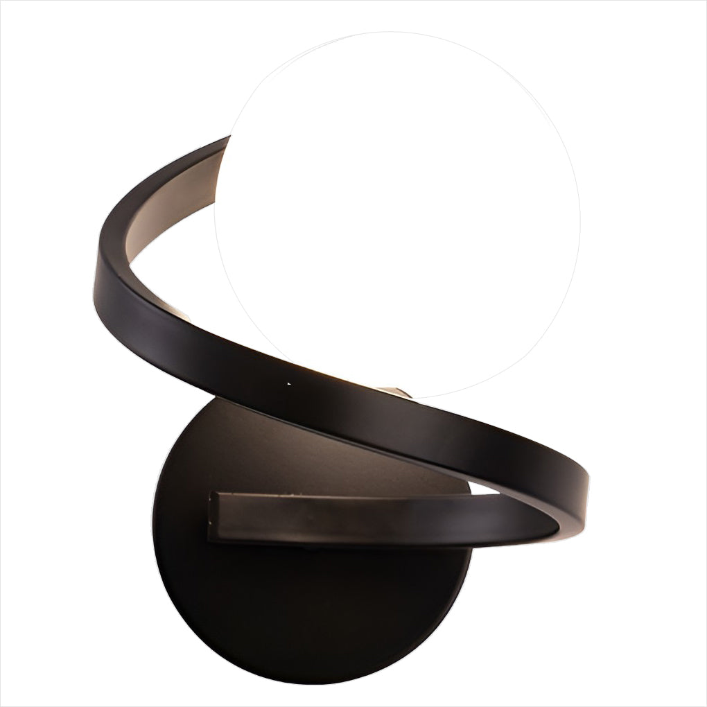 Electroplated Creative Curved Metal LED Modern Wall Sconce Lighting-Lighom