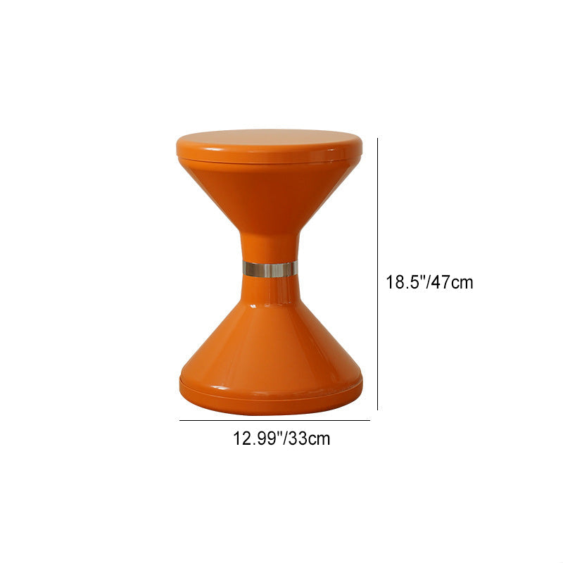 Contemporary Round Plastic Vanity Stool