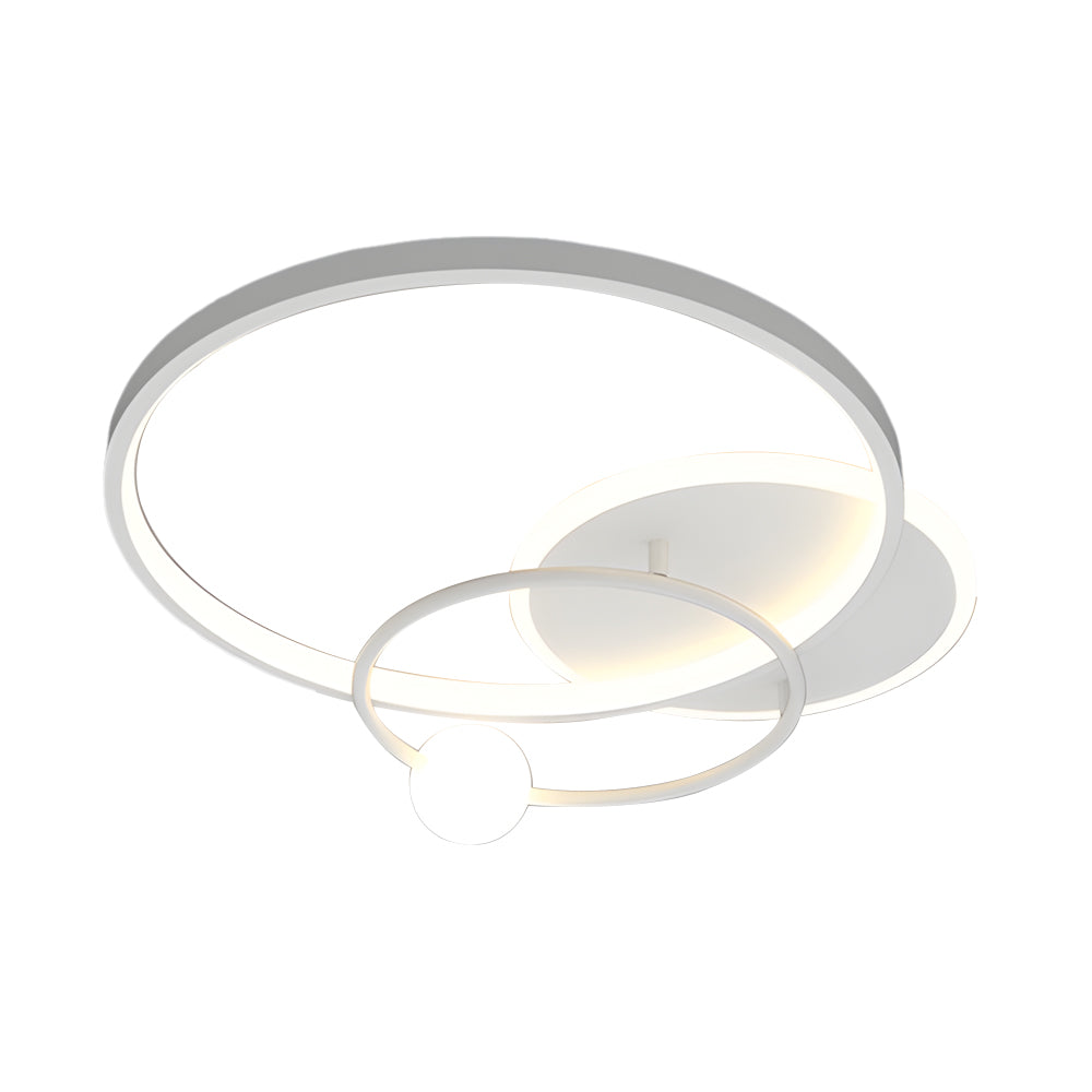Multi-Circle LED Flush Ceiling Light Gold Black White