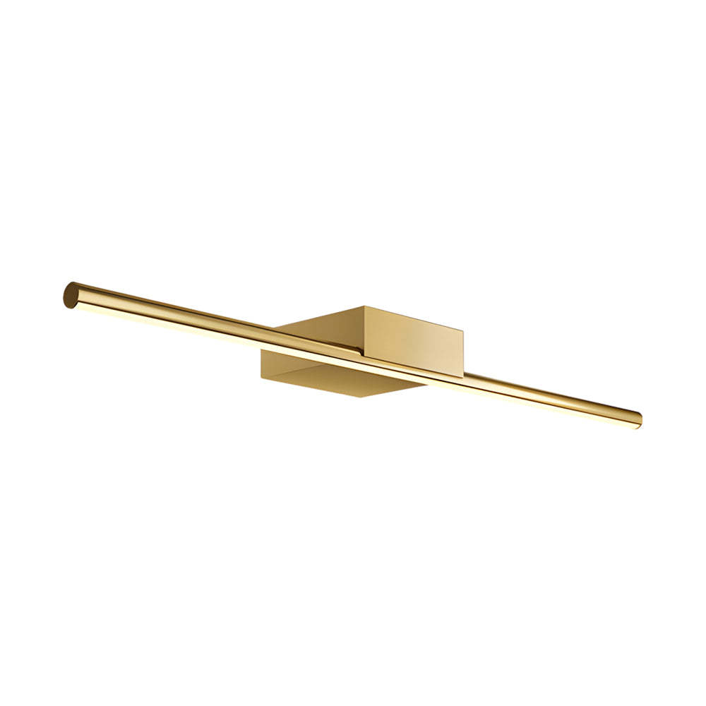 Brushed Brass Linear LED Slim Cylinder Vanity Light