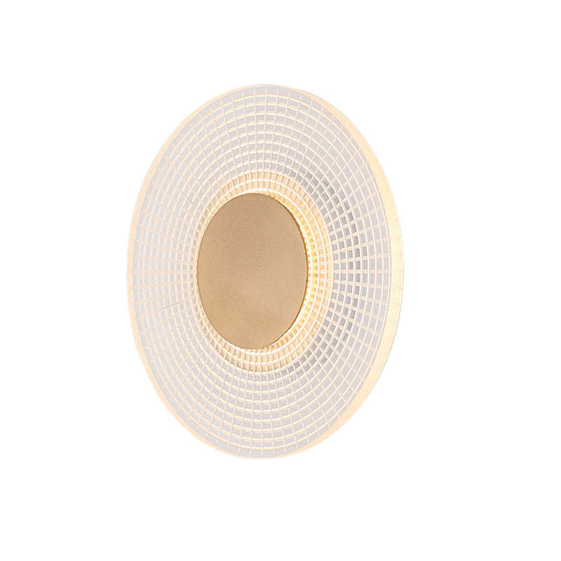 Round Stripes Grid Pattern Acrylic LED Simple Creative Modern Wall Lamp-Lighom