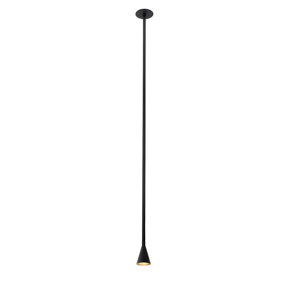 Modern Vertical Metallic Tube Cone Pendant Light