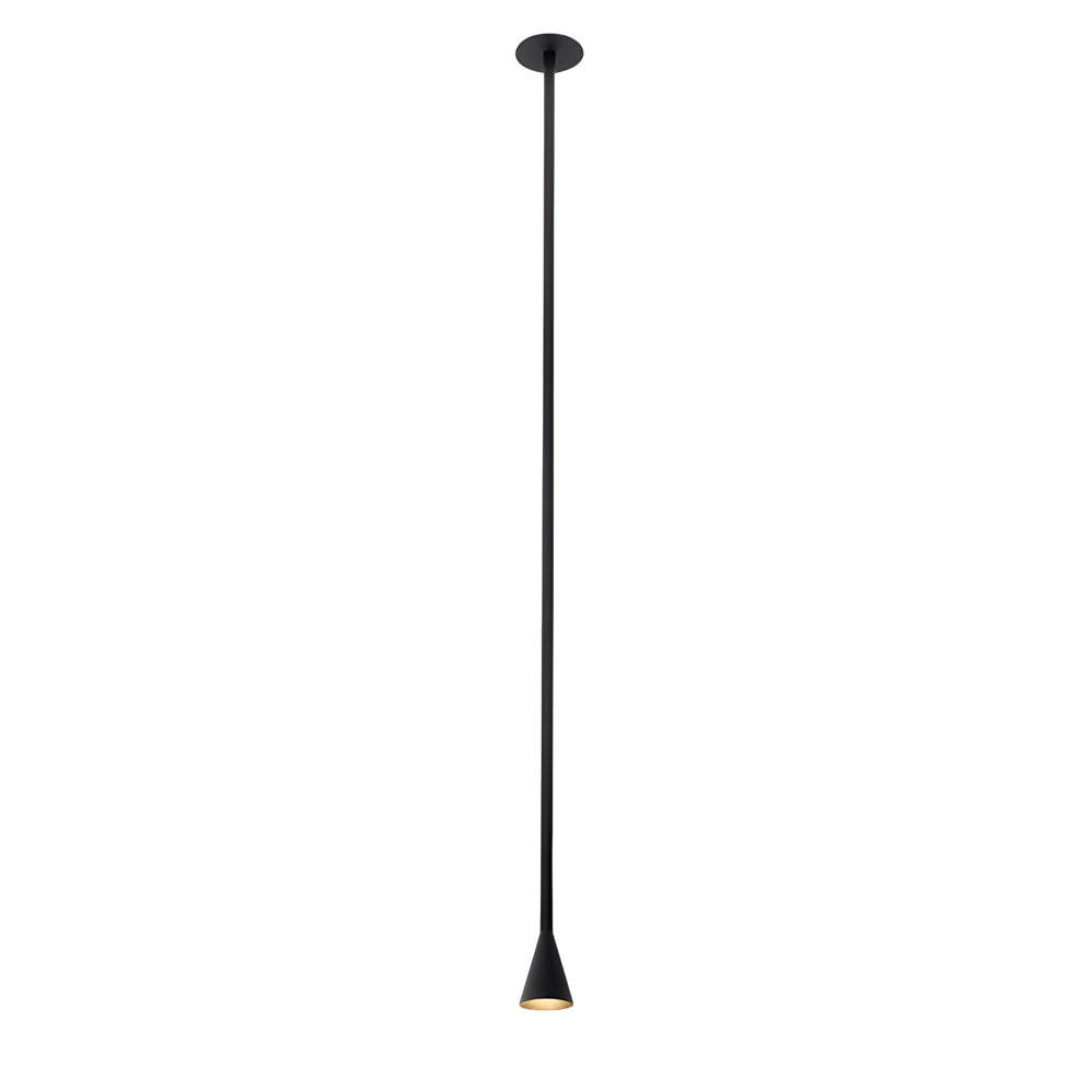 Modern Vertical Metallic Tube Cone Pendant Light