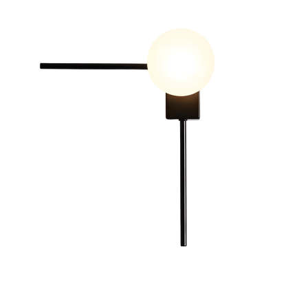 Simple Glass Ball Personalized Nordic Bedroom Wall Light Fixture-Lighom