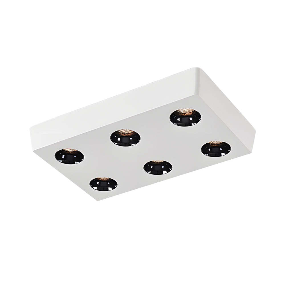 Peg Rectangular White LED Flush Mount Light