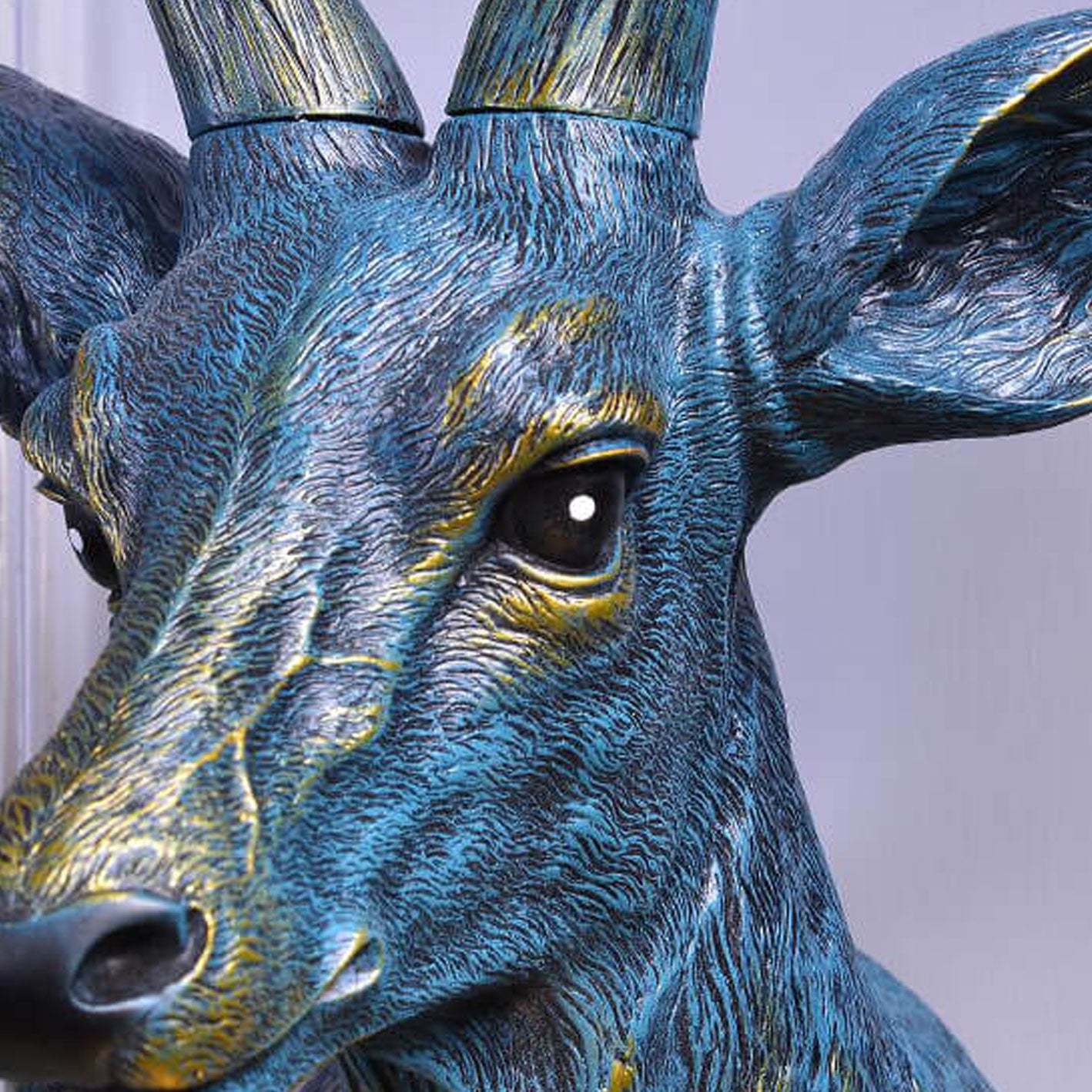 Retro Deer Head Resin Sconce
