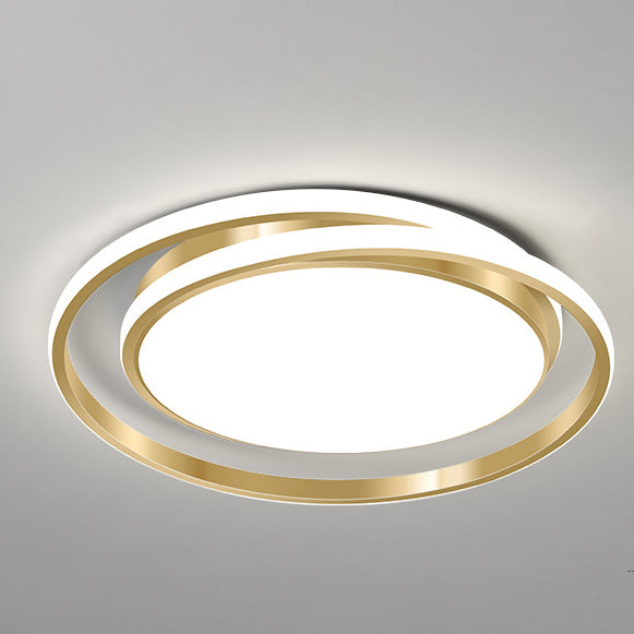 Modern Luxury Golden Circle LED Flush Mount Light