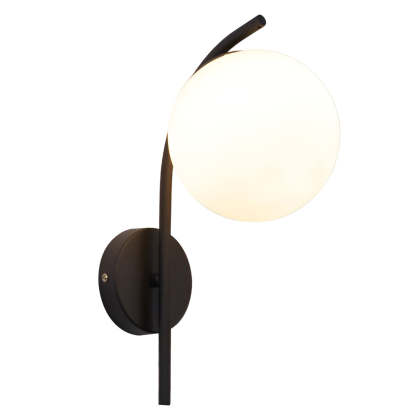 Creative Glass Ball-shaped LED Nordic Plug in Wall Sconce Lighting-Lighom