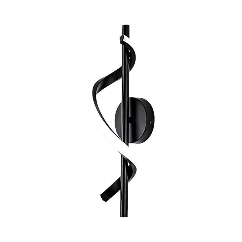 Spiral Strips 3-Step Dimming LED Black Modern Wall Pendant