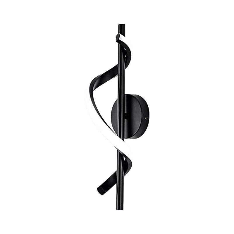 Spiral Strips 3-Step Dimming LED Black Modern Wall Pendant
