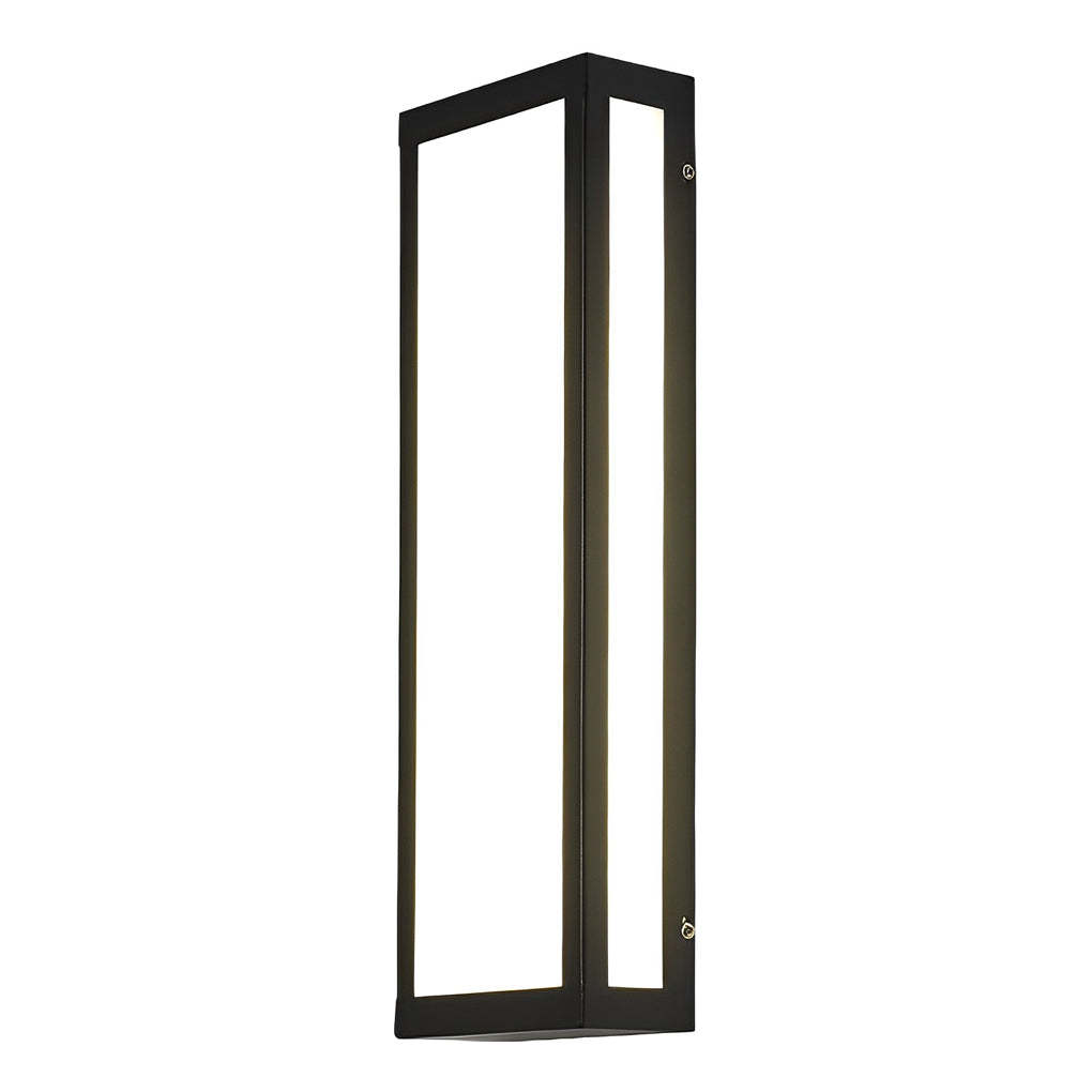 Rectangular LED Waterproof Black Modern Outdoor Exterior Light Wall Lamp-Lighom