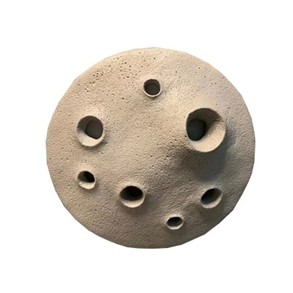 Round Cement Lunar Crater LED Outdoor Wall Lamp