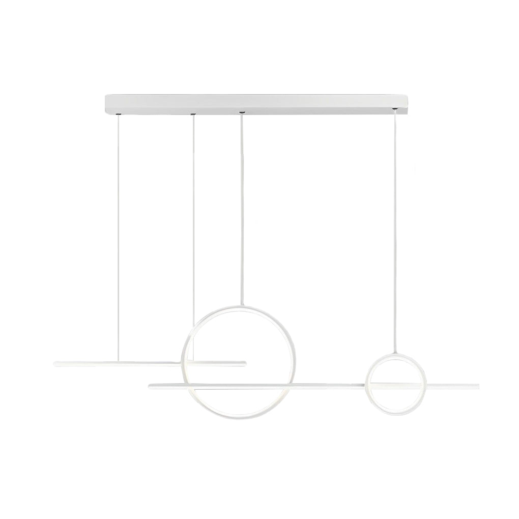 Long Strip Circle Dimmable LED Chandelier