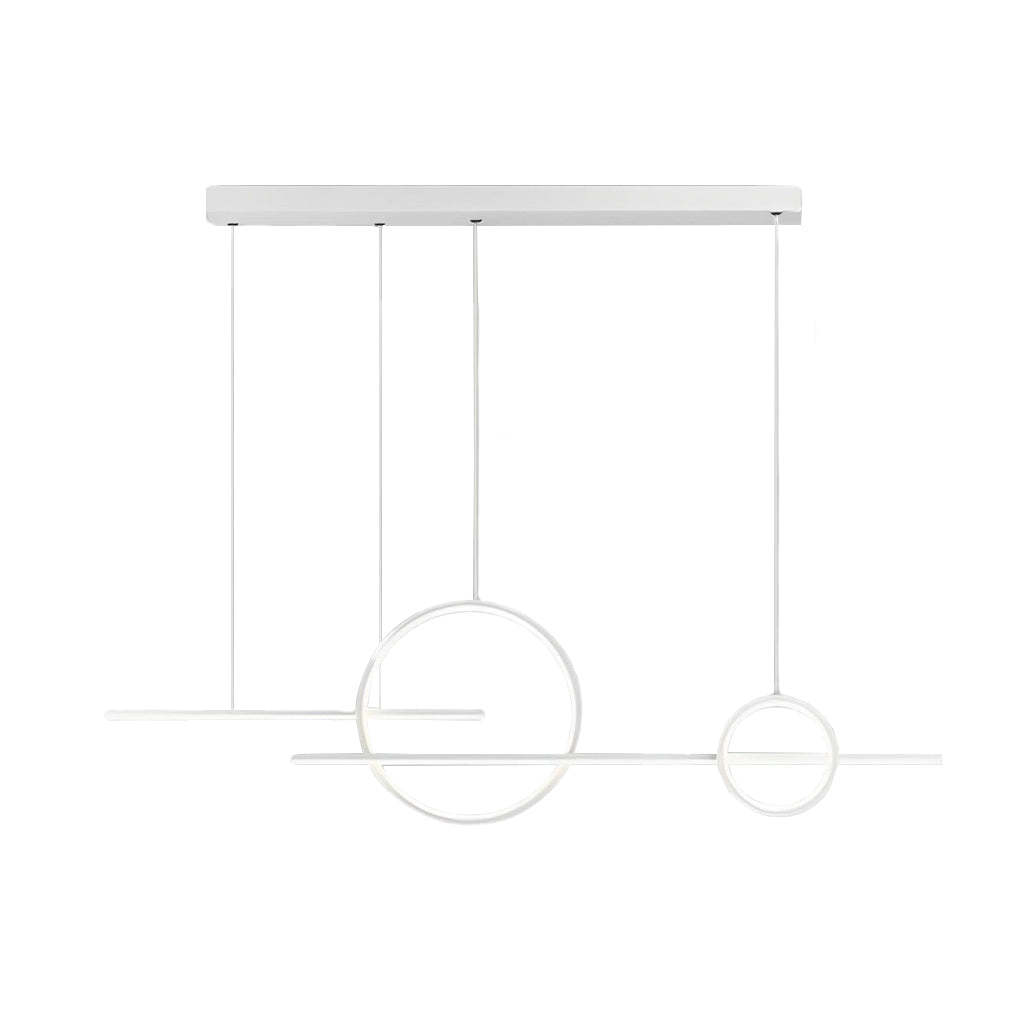 Long Strip Circle Dimmable LED Chandelier