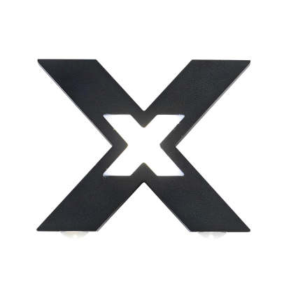 X Shape Creative Waterproof LED Black Modern Outdoor Wall Lamp Exterior Lights-Lighom