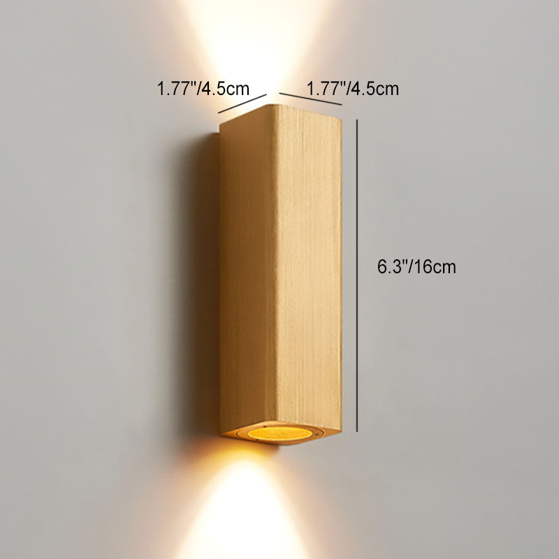 Nordic Brushed Aluminum Rectangular LED Wall Sconce