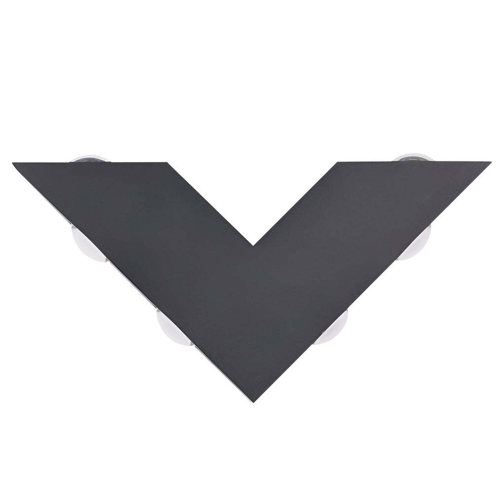 V-shaped Waterproof LED Black Modern Outdoor Wall Lamp Wall Washer Light-Lighom