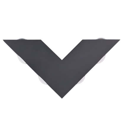 V-shaped Waterproof LED Black Modern Outdoor Wall Lamp Wall Washer Light-Lighom