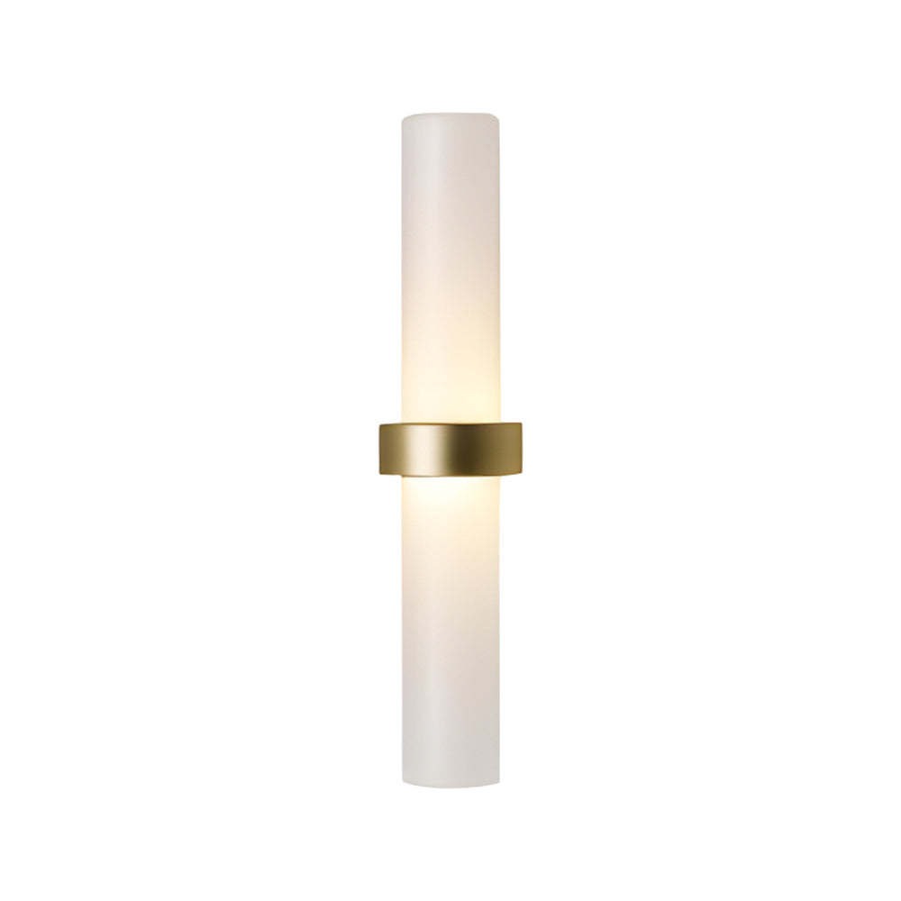 Modern Frosted Glass Tube 1-Light Wall Sconce in Warm White for Living Room-Lighom