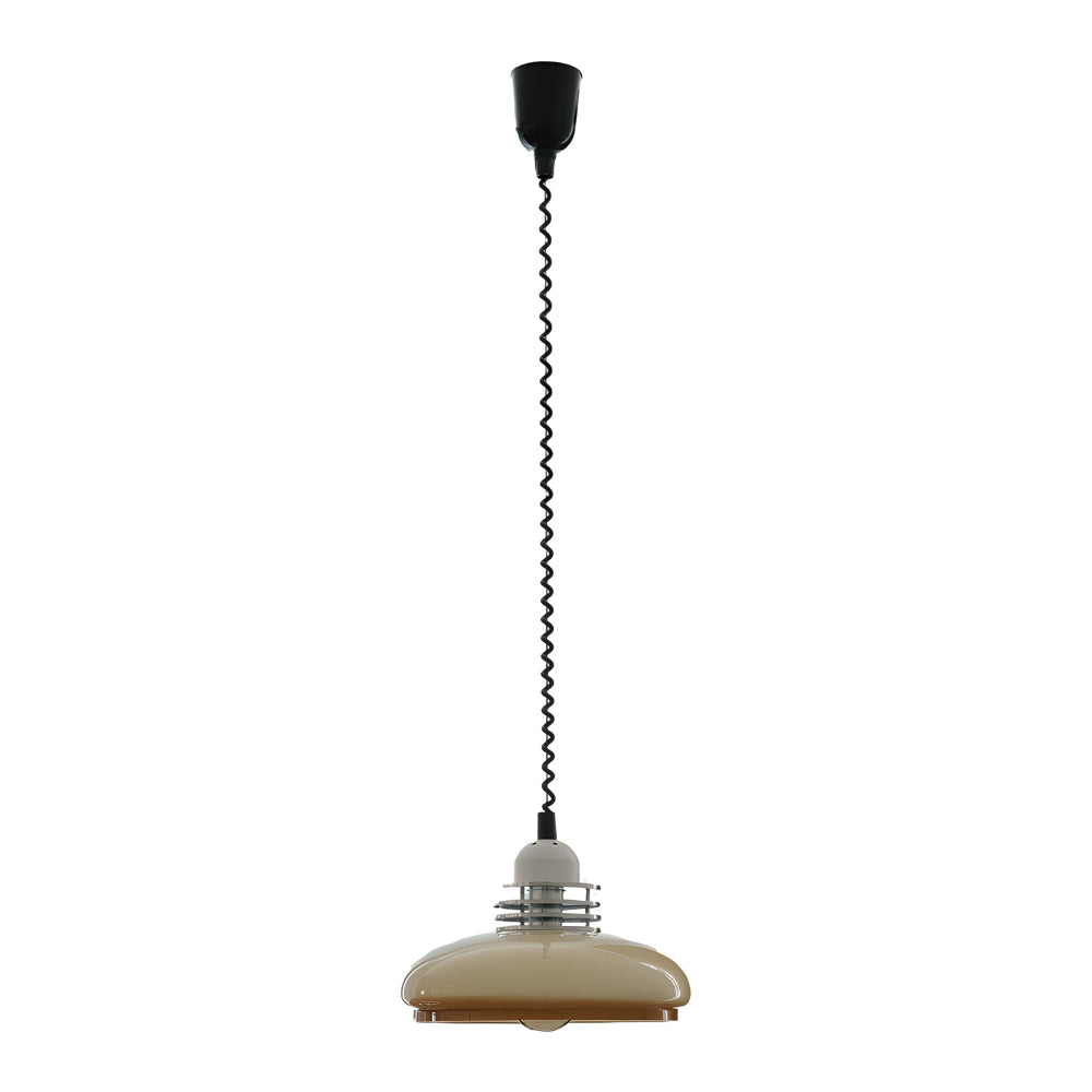 Glass Cream Retractable Retro Nordic Pendant Light